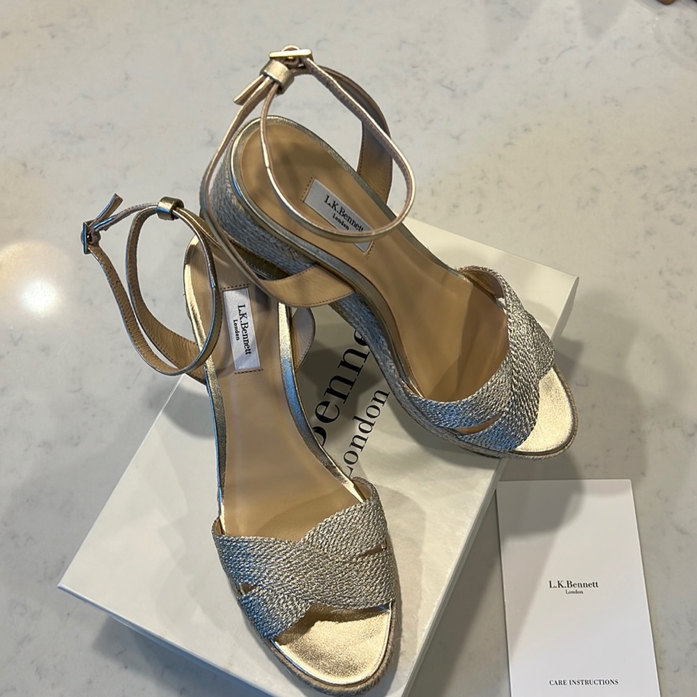 NWT LK Bennett Mabella Wedge Sandals